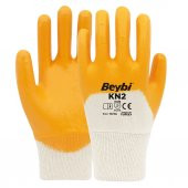 Beybi (Elk2) Kn2 Nitril Kaplı Işçi Eldiveni No:9/10 "60 Çift" - 1