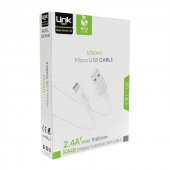 Linktech K448 Strong Micro USB Data/Şarj Kablosu 1mt 2.4A Beyaz - 2