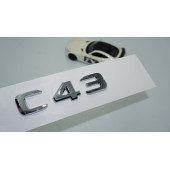 DK Tuning C43 Bagaj Krom ABS 3M 3D Yazı Logo Benz İle Uyumlu - 1