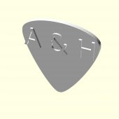 A & H Harfi Kişiye Özel Üretim Gitar Sevgiliye Eşe Hediyelik Bas 1 Adet Organik Plastik - 5
