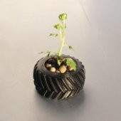 Tekerlek Şekilli Organik Plastikten Dekoratif Mini Kutu Aksesuarı - 2
