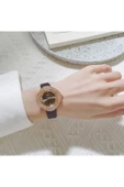 Kadın Kol Saati Lüks Moda Şık Trend Saat Siyah Rose Gold thumbnail 3