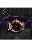Kadın Kol Saati Lüks Moda Şık Trend Bayan Saat Mor Renk thumbnail 3
