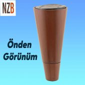 Lüks Mobilya Kanepe Sehpa TV Ünitesi Koltuk Ayağı 12 cm Kahverengi Oval Baza Ayak - 6