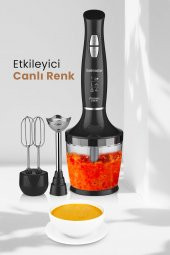 GoldMaster Fastmix Siyah Sessiz Hız Ayarlı 3 In 1 Doğrama Karıştırma Blender Seti - 3