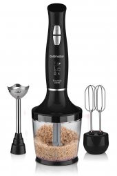 GoldMaster Fastmix Siyah Sessiz Hız Ayarlı 3 In 1 Doğrama Karıştırma Blender Seti - 6