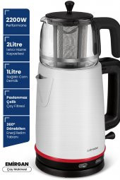 GoldMaster Emirgan Inox Geniş Hazneli Paslanmaz Çelik Çay Makinesi Ve Su Isıtıcısı - 1