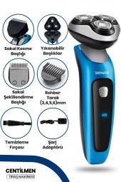 GoldMaster Centilmen Esnek Oynar Başlıklı Led Ekranlı IPX6 Islak Kuru Su GoldMaster Geçirmez Tıraş Makinesi - 1