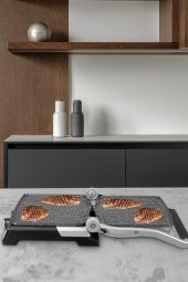 GoldMaster Gralux Gold Paslanmaz Çelik Granit Çıkarılabilir Plakalı Tost Ve Izgara Makinesi - 1