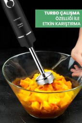 Goldmaster Vero Siyah 4 Bıçaklı Paslanmaz Çelik Turbo Hız Ayarlı El Blender - 2