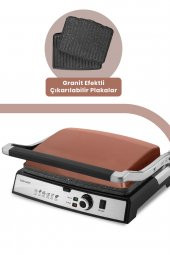 GoldMaster Gralux Gold Paslanmaz Çelik Granit Çıkarılabilir Plakalı Tost Ve Izgara Makinesi - 3