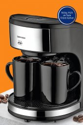 GoldMaster Colombia Yıkanabilir Filtreli Çift Kupalı Filtre Kahve Makinesi - 2