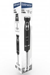 Goldmaster Vero Siyah 4 Bıçaklı Paslanmaz Çelik Turbo Hız Ayarlı El Blender - 4