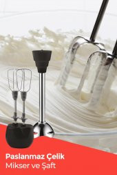Evia Nora Sessiz Hız Ayarlı 3 in 1 Doğrama Karıştırma Blender Seti - 2