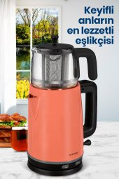 GoldMaster Emirgan Mercan Geniş Hazneli Paslanmaz Çelik Çay Makinesi Ve Su Isıtıcısı - 5