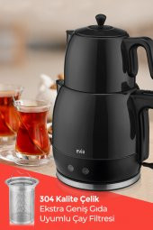 Evia Ladem Siyah Geniş Kapasiteli Paslanmaz Çelik Çay Makinesi Ve Su Isıtıcısı - 3