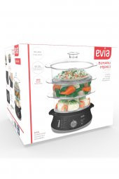 Evia 60 Dakika Zaman Ayarlı 10 Litre Bpa Içermeyen Buharlı Pişirici thumbnail 7