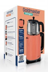 GoldMaster Emirgan Inox Geniş Hazneli Paslanmaz Çelik Çay Makinesi Ve Su Isıtıcısı - 5