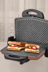 GoldMaster Lezzito Gold Granit Çıkarılabilir Plakalı 5 Kademe Isı Ayarlı Tost Ve Izgara Makinesi - 1