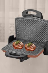 GoldMaster Lezzito Gold Granit Çıkarılabilir Plakalı 5 Kademe Isı Ayarlı Tost Ve Izgara Makinesi - 2