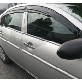 Hyundai Accent Era 2006-2012 Uyumlu Mugen Cam Rüzgarlığı Seti Piano Black 4lü İthal - 3