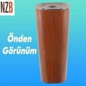 Lüks Mobilya Kanepe Sehpa TV Ünitesi Koltuk Ayağı 12 cm Kahverengi Oval Baza Ayak - 5