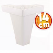 Lüks Mobilya Kanepe Sehpa TV Ünitesi Koltuk Ayağı 14 cm Beyaz Baza Ayak thumbnail 1