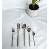 60 Parça Elit Sade Çatal Kaşık Seti Kutulu - 2