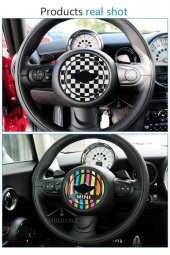 Mini Cooper Countryman 3d Ingiliz Bayrak Araba Direksiyon Amblem Yapışkanı - 3