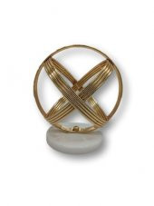 Crearthome Dekoratif Yumak Model Büyük Boy Metal Gold Aksesuar SZR-198507 - 1