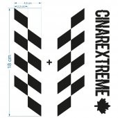 Reflektif Gri Damalı Kask Motosiklet Sticker Takımı Çınar Extreme - 4