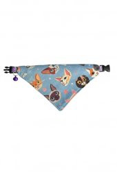 Cocopet Kedi Desenli Ayarlanabilir Fular Bandana Kedi Tasması - 1