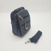 Yatay Fermuarlı Mini Boy Erkek El Çantası - 5