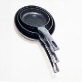 Bakalit Sap Döküm Granit Kaplama Yanmaz Yapışmaz Kalın Tava Seti - 6