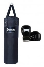 Desfabe Polydes 80x25 Cm Kolonlu Boks Kum Torbası Siyah+Eldiven - 1