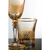 Kcd Antik Sarı Kesme El Dekor Yaldızlı 6 Adet Desenli Su Bardağı Takımı thumbnail 2