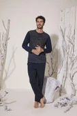 KLY 8026 Erkek Yaka Reçme Pijama Takım thumbnail 2