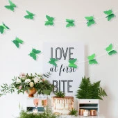 Düğün Doğum Günü Parti Dekoru Kağıt Kelebek Dizesi Çim Yeşili - 4