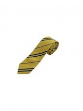 Brianze Sarı Lacivert Çizgili Hufflepuff Slim Kravat - 2