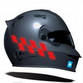 Reflektif Kırmızı Damalı Kask Motosiklet Sticker Takımı Çınar Extreme - 1