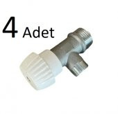 pazarshops 4 adet banyo tuvalet wc taharet musluk kısa çevirmeli musluk - 1