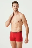 U.s Polo Assn. Erkek 3'lü Logolu Pamuklu Kutulu Rahat Esnek Boxer - 4