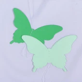 Düğün Doğum Günü Parti Dekoru Kağıt Kelebek Dizesi Degrade Yeşil - 8