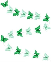 Düğün Doğum Günü Parti Dekoru Kağıt Kelebek Dizesi Degrade Yeşil - 10