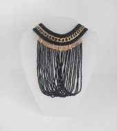 Kolye Gerdanlık Kadın Choker Bohem Kolyeler El Yapımı Uzun Püskül Boncuklar Bayan Kolye Takı Tasma - 4