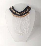 Kolye Gerdanlık Kadın Choker Bohem Kolyeler El Yapımı Uzun Püskül Boncuklar Bayan Kolye Takı Tasma - 4