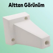 Dolap Venüs Lüks Mobilya Kanepe Sehpa Tv Ünitesi Koltuk Ayağı 10 Cm Beyaz Baza Ayakları - 4