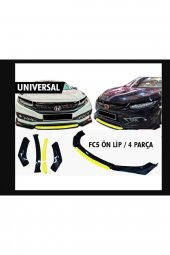 4 Parça Ön Lip Üniversal Ön Tampon Eki Piano Black Mavi ( Renk Belirtiniz ) - 5