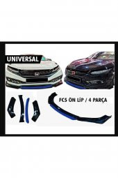 4 Parça Ön Lip Üniversal Ön Tampon Eki Piano Black Mavi ( Renk Belirtiniz ) - 6