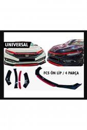 4 Parça Ön Lip Üniversal Ön Tampon Eki Piano Black Mavi ( Renk Belirtiniz ) - 2